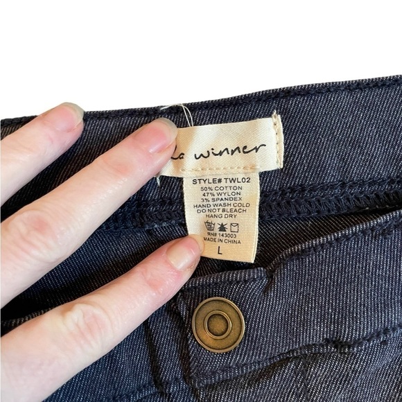 La Winner denim stretch leggings size large NWOT - Picture 5 of 7